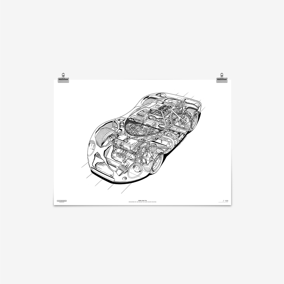 FORD P68-F3L PRINT BY THEO PAGE (A3 SIZE)